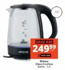 Checkers Ottimo Glass Cordless Kettle offer