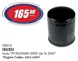 Goldwagen Isuzu Oil Filter offer