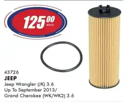 Goldwagen JEEP Oil Filter offer