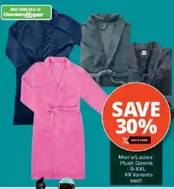Checkers Men's/Ladies' Plush Gowns offer