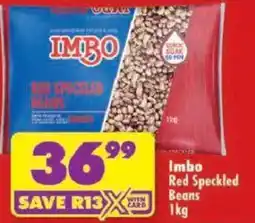 Shoprite Imbo Red Speckled Beans offer