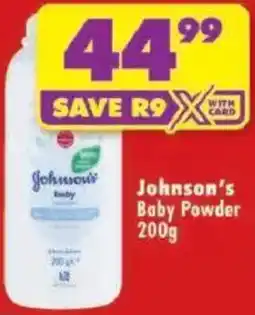 Shoprite Johnson's Baby Powder offer