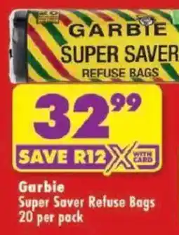 Shoprite Garbie Super Saver Refuse Bags offer