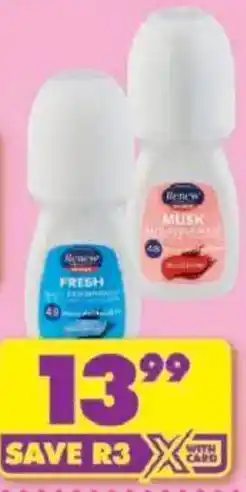 Shoprite Renew Deodorant offer