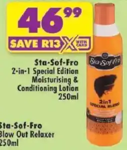 Shoprite Sta-Sof-Fro 2-in-1 Special Edition Moisturising & Conditioning Lotion offer