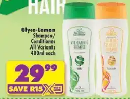 Shoprite Glyco-Lemon Shampoo/Conditioner offer