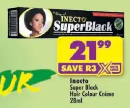 Shoprite Inecto Super Black Hair Colour Crème offer