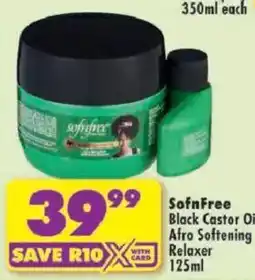 Shoprite SofnFree Black Castor Oil Afro Softening Relaxer offer
