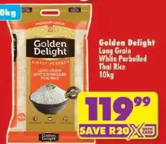 Shoprite Golden Delight Long Grain White Parboiled Thai Rice offer