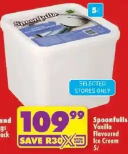 Shoprite Spoonfulls Vanilla Flavoured Ice Cream offer