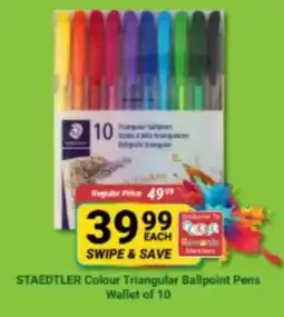 PNA STAEDTLER Colour Triangular Ballpoint Pens offer