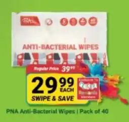 PNA PNA Anti-Bacterial Wipes offer