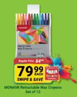 PNA MONAMI Retractable Wax Crayons offer