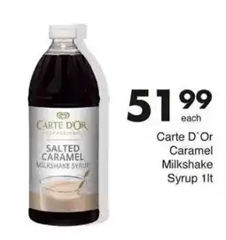 Save Hyper Carte D'Or Salted Caramel Milkshake Syrup offer