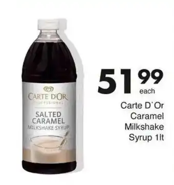 Save Hyper Carte D'Or Salted Caramel Milkshake Syrup offer