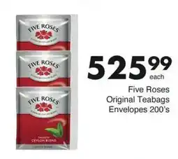 Save Hyper Five Roses Original Teabags Envelopes offer