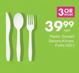 Save Hyper Plastic Dessert Spoons,Knives, Forks offer