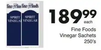 Save Hyper Fine Foods Vinegar Sachets offer