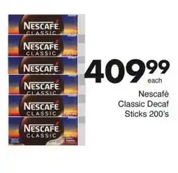 Save Hyper Nescafé Classic Decaf Sticks offer