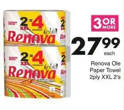 Save Hyper Renova Ole Paper Towel 2ply XXL 2's offer