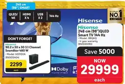 Makro Hisense 248 cm 98" QLED Smart TV 144 Hz offer