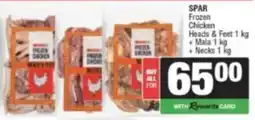 Spar Savemor SPAR Frozen Chicken Heads & Feet + Mala + Necks offer