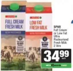 Spar Savemor SPAR Full Cream or Low Fat Pasteurised Fresh Milk offer