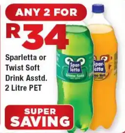 OK Express Sparletta or Twist Soft Drink Asstd. offer