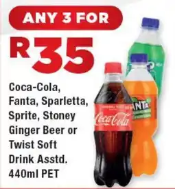 OK Express Coca-Cola, Fanta, Sparletta, Sprite, Stoney Ginger Beer or Twist Soft Drink Assorted offer