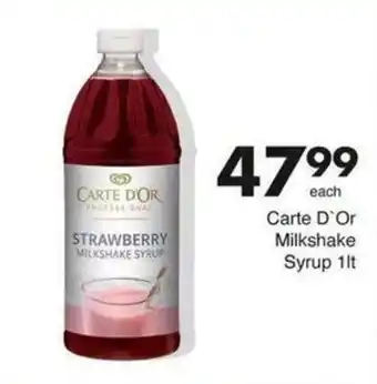 Save Hyper Carte D'Or Strawberry Milkshake Syrup offer