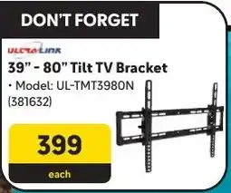 Makro Ultra-link 39"-80" Tilt TV Bracket offer