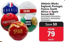 Makro Athletic Works England, Portugal, France, South Africa or Spain Soccer Ball offer