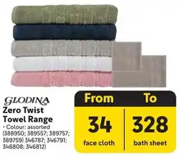 Makro Glodina Zero Twist Towel Range offer