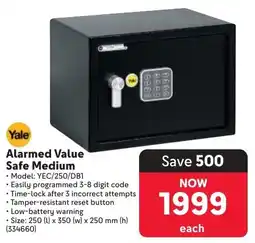 Makro Yale Alarmed Value Safe Medium offer