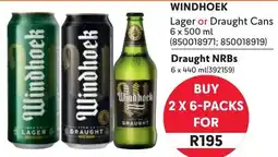 Makro Windhoek Lager or Draught Cans offer