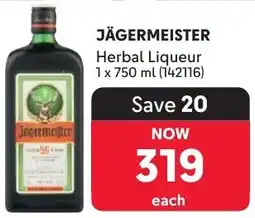 Makro Jägermeister Herbal Liqueur offer