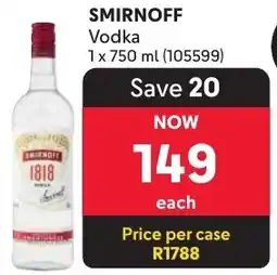 Makro Smirnoff Vodka offer