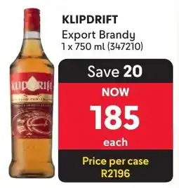 Makro Klipdrift Export Brandy offer