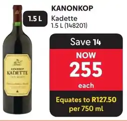 Makro Kanonkop Kadette offer