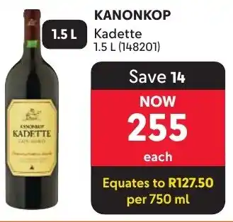 Makro Kanonkop Kadette offer