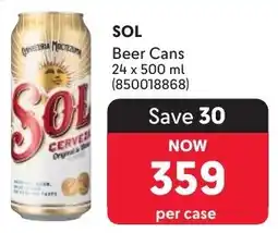 Makro Sol Beer Cans offer