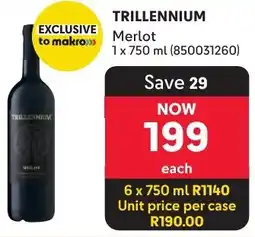 Makro Trillennium Merlot offer