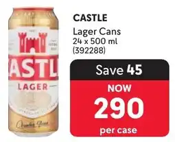 Makro Castle Lager Cans offer