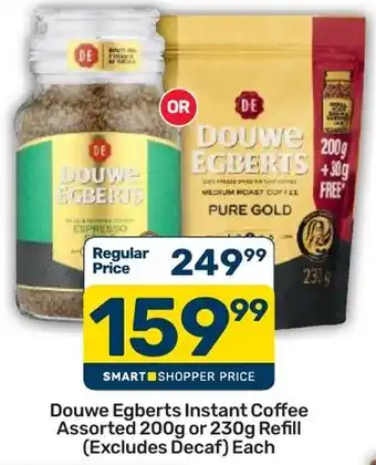Douwe Egberts Instant Coffee Assorted or Refill