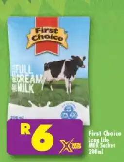 Shoprite First Choice Long Life Milk Sachet offer