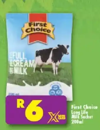 First Choice Long Life Milk Sachet