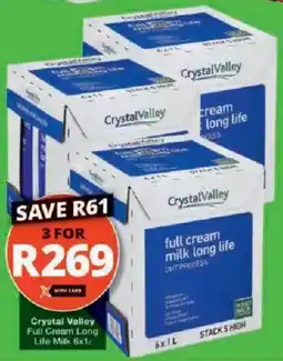 Checkers Hyper Crystal Valley Full Cream Long Life Milk offer