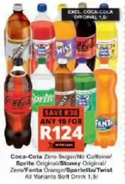 Checkers Hyper Coca-Cola/Sprite/Fanta/Orange/Spiretta/Twist offer