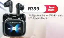 Vodacom SF Signature Series TWS Earbuds LCD Display Black offer