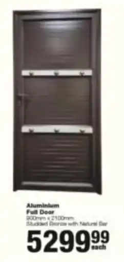 Build It Aluminium Full Door Studded Bronze with Natural Bar offer